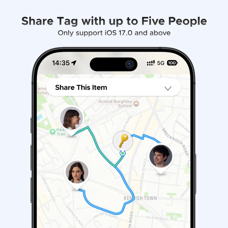 (IOS ONLY!) Smart Bluetooth Tracker, Keys Finder Item Locator SmartTag Up to 2 Year Battery Phone Finder For Apple Find My