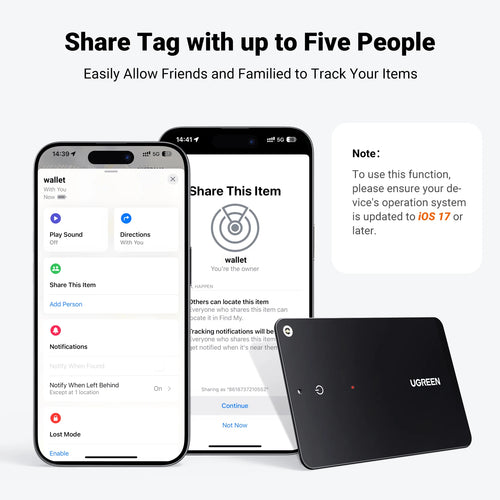(IOS ONLY) Rechargeable Wallet Finder, Smart Bluetooth Tracker Card and Item Locator for Luggage Tags Passports with Apple Find My App (Only iOS)