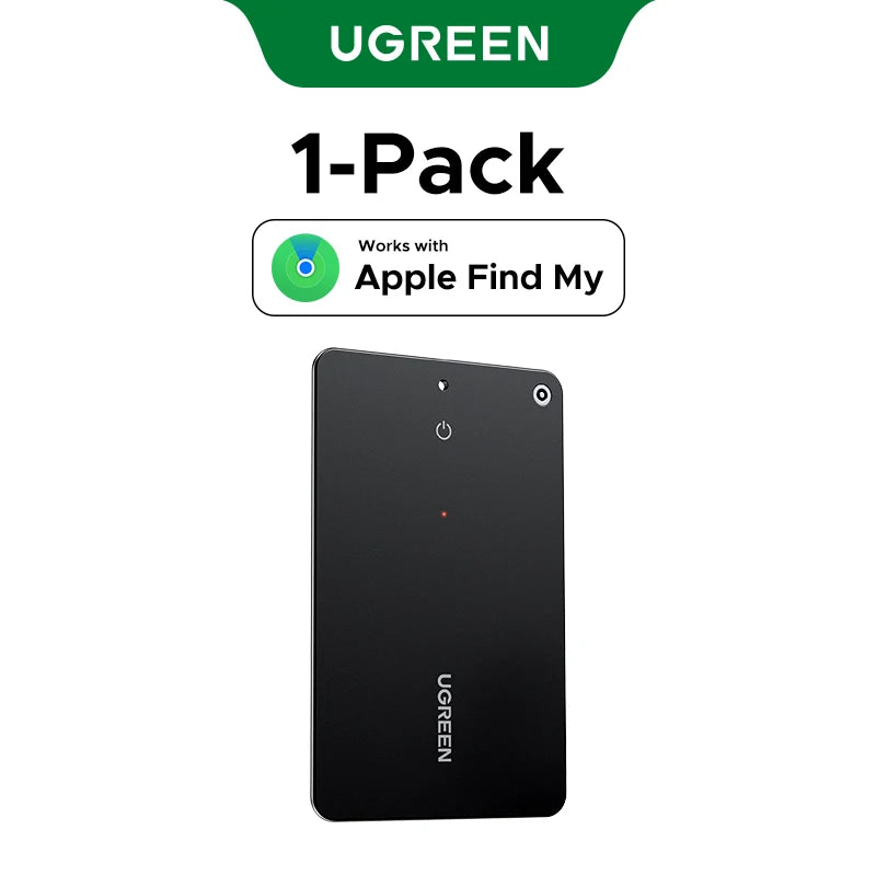 (IOS ONLY) Rechargeable Wallet Finder, Smart Bluetooth Tracker Card and Item Locator for Luggage Tags Passports with Apple Find My App (Only iOS)