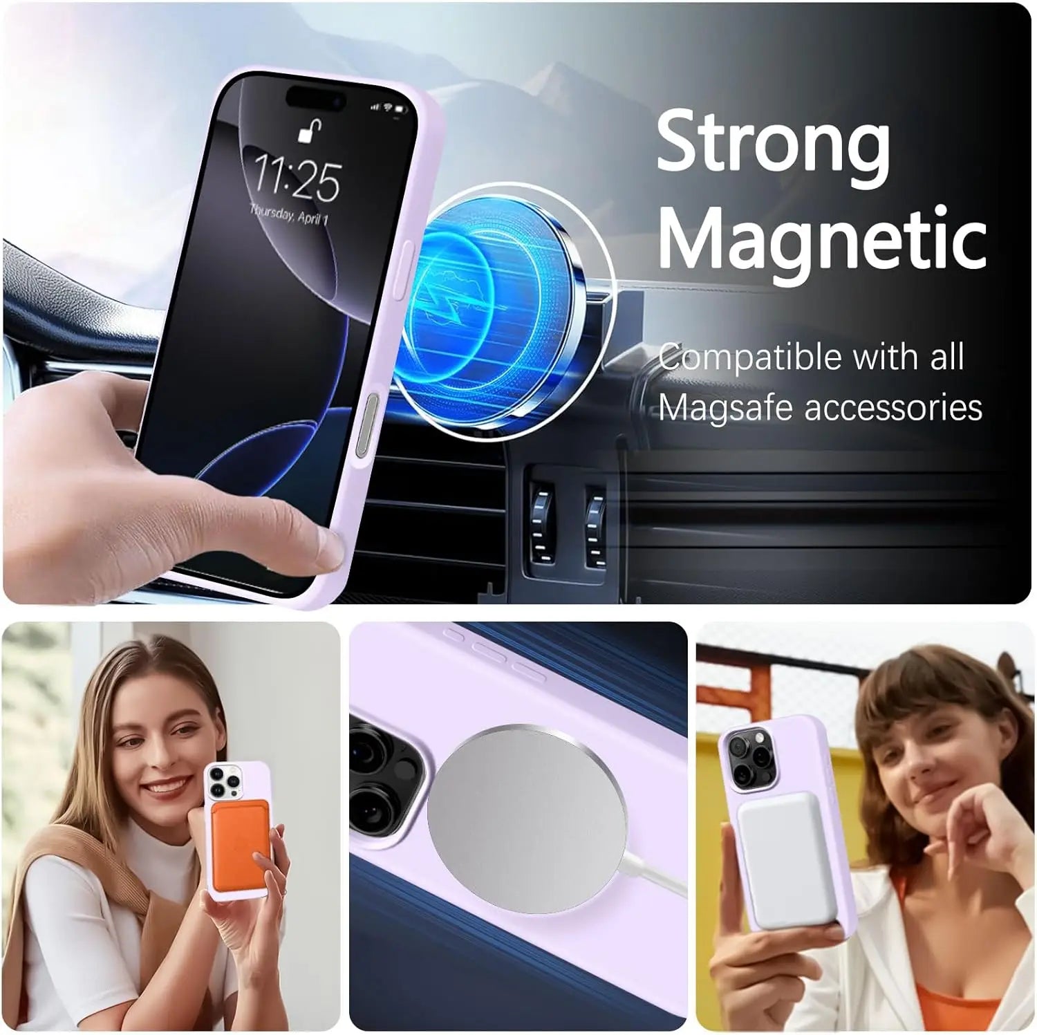 Magnetic Phone Case For iPhone with MagSafe + Strap
