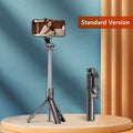 Selfie Stick Tripod with Detachable Bluetooth Remote, 360° Rotation,Extendable Pole, Fill Light Option, for iPhone and Android Phone