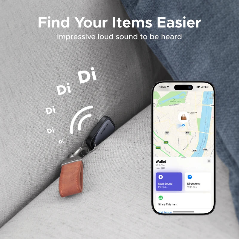 (IOS ONLY!) Smart Bluetooth Tracker, Keys Finder Item Locator SmartTag Up to 2 Year Battery Phone Finder For Apple Find My