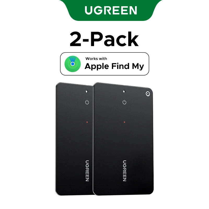 (IOS ONLY) Rechargeable Wallet Finder, Smart Bluetooth Tracker Card and Item Locator for Luggage Tags Passports with Apple Find My App (Only iOS)